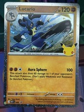Pokemon TCG Lucario 095 MEP Promo Cosmo Holo 30th Anniversary NM picture