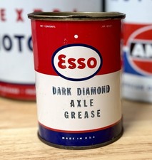 Vintage NOS Esso Dark Diamond Axle Grease Can 1lb FULL picture