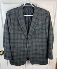 Brioni Colosseo Plaid Gray Blazer Suit Jacket Wool Size 48R Men's picture