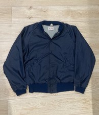 Very rare vintage 60s Butwin blank navy nylon snap button bomber jacket picture