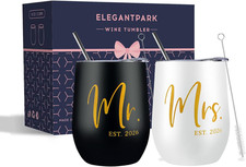 ELEGANTPARK Mr and Mrs Gifts Wedding Gifts for Couples 2026 Newlyweds Engagement picture
