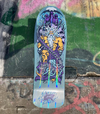 2017 Santa Cruz Jason Jessee Bat Neptune Aqua Prism Skateboard Deck 30th New Rad picture