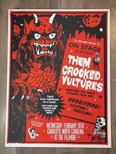 Them Crooked Vultures Concert Poster Charlotte North Carolina 2/10/2010 Rare picture