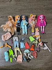 Rainbow High Lot of 5 11in Fashion Dolls w/ Outfits Shoes Accessories picture