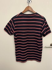 Uniqlo Men’s Heavyweight Striped T-Shirt Small — Navy, Red & White picture