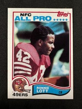 1982 Topps RONNIE LOTT Rookie #486 RC 48NERS HOF LEGEND picture
