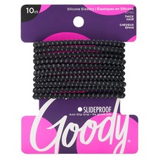 Goody Nonslip Womens Elastic Hair Tie Black - 4MM 10 Count (Pack of 1),  picture