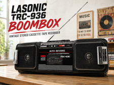 LASONIC TRC-936 BOOMBOX 🌈RaRe🌈 Vintage Stereo Cassette Tape Recorder picture