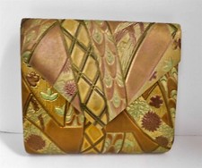 Diane Love Vintage Leather Tooled Leather Envelope Clutch Bag picture
