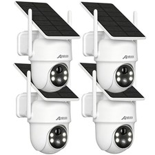 ANRAN 4 Pack Security Camera Wireless Outdoor 5MP 360° PTZ Camera Solar Powered picture