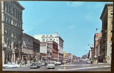 PITTSFIELD MA MASS~Busy North Street~1950's Cars~England Bros picture