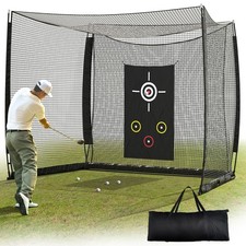 10x8ft Golf Hitting Cage with Double Back Net & Target Cloth for Indoor &Outdoor picture
