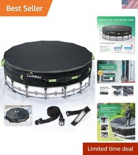 Upgraded 18FT Round Pool Cover - Ultimate Winter Protection with 500D Fabric picture