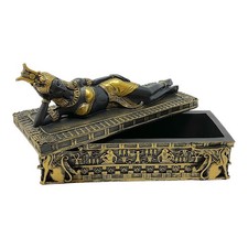 Queen Cleopatra Trinket Box Jewelry Storage Box with Egyptian Theme picture
