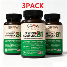 B1 Complex - Allithiamine Natural Vitamin B1 Supplement 90 Counts 1/2/3PACK picture