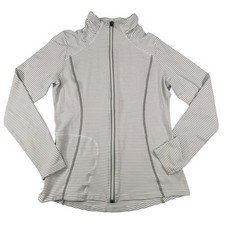 Lole Essential Jacket Womens M Striped Full Zip Athletic Performance Activewear picture
