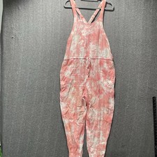 True Craft Jumper/Romper Size Large 100% Cotton Pink Tie Died Boho Comfy Women’s picture