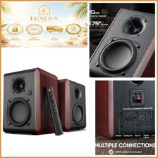 NEW Powered Bluetooth Bookshelf Speakers 60W 3.75
