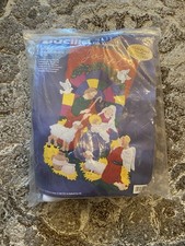 Vtg Bucilla Jumbo Felt Nativity Christmas Stocking Kit #83959 New READ picture