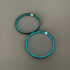Blue Luminous Watch Chapter Ring Stainless Steel Super C1 For SKX007 Models picture