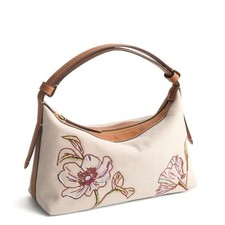 NWT Vera Bradley Oxford Canvas Roxbury Crescent Shoulder Bag - COLORFUL ANEMONES picture