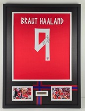 Erling Haaland Norway National framed shirt hand signed with coa    picture