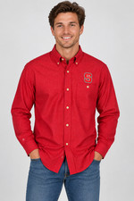 Men’s Small Antigua NC State Wolfpack Red Performance Check Button Down Shirt picture