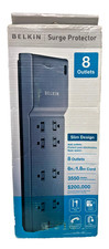 NEW Belkin Surge Protector Power Strip 8 Outlets 6ft Flat Plug BE108230-06 picture