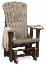 Comfy Porch Glider Chair by DutchCrafters Amish Made USA Weatherwood & Tudor picture
