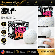 New NeeDoh Snow Ball Crunch Snow Ball Crunch ice Cube Sensory Stress Relieving picture