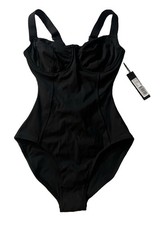 TA3 Lifty Black Sculpting One Piece Swimsuit S Reg/Long D/DD Underwire NWT picture