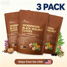 3pc Vivonu Wormwood Black Walnut Cloves 480 Softgels  picture