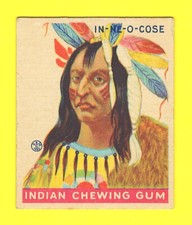 1933 R73 Goudey Indian Gum Card #179 - Series of 312 - IN-NE-O-COSE - NO CREASES picture