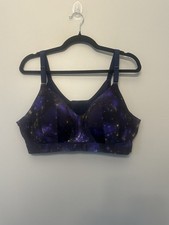 Torrid Curve Bra 42C Purple Galaxy Star Print Wireless  picture