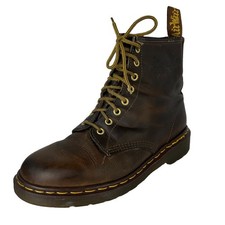 Vintage Doc Dr. Marten's 1460 Combat Boots Made in England Size UK 7 Brown US 8 picture