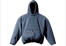 Yeezy x Gap x Balenciaga 32 Polar Fleece Hoodie Dark Blue Large NIB picture