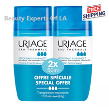 2 X Uriage Power 3 Anti-Odor Antiperspirant Roll On Deodorant 50mI Exp 11/2028 picture