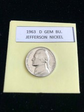 1963-D Jefferson Nickel Gem BU. Uncirculated picture