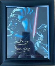 David Prowse James Earl Jones Auto Signed Star Wars Darth Vader 8x10 picture