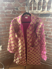 Women Vintage Inspired Brocade Purple/ Gold Jacket Rare Spain One Size picture