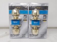 3 Pack Defiant 332216 Brandywine Collection Polished Brass Bed & Bath Door Knob picture