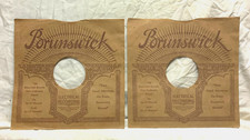 2 Beautiful Late 1920s Brunswick Lightning Bolt 78 Sleeves Race or Country  picture
