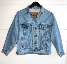 Levi’s Vintage Orange Tab Trucker Jacket Womens Medium 12/14 Denim  USA 57508 picture