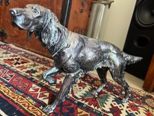 Vintage Silver JB Jennings Brothers hunting dog setter, pointer  JB2591 9.5