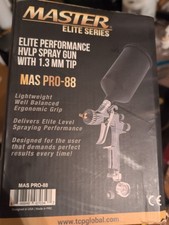 Master Elite PRO-88 HVLP Spray Gun Kit 1.3mm Tip, Regulator, Adapter picture