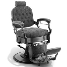 Deluxe Gray Vintage Hydraulic Barber Chair Heavy‑Duty Recline Salon Spa Tattoo picture