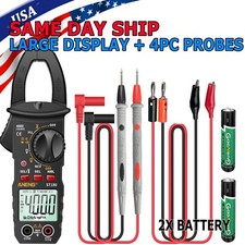 Digital Multimeter Tester AC DC Voltage RMS Amps Clamp Meter Auto Range Handheld picture