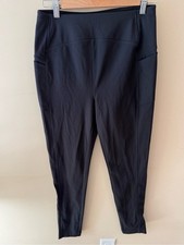 T by Talbots black athletic legging nylon spandex ankle length size M picture