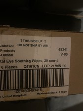 Box Of 6 Jars  Visine Eye Soothing Wipes New/ Sealed picture