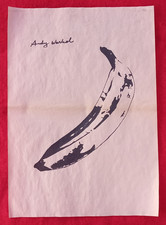 Andy Warhol painting drawing on old paper signed stamped vtg picture